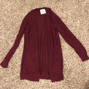 Maroon cardigan